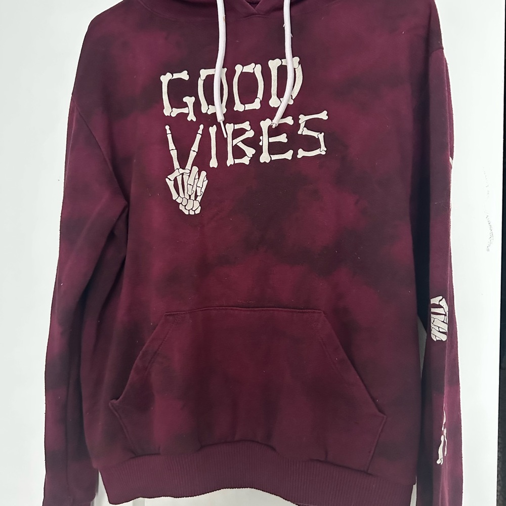 Maroon 'Good Vibes' Hoodie